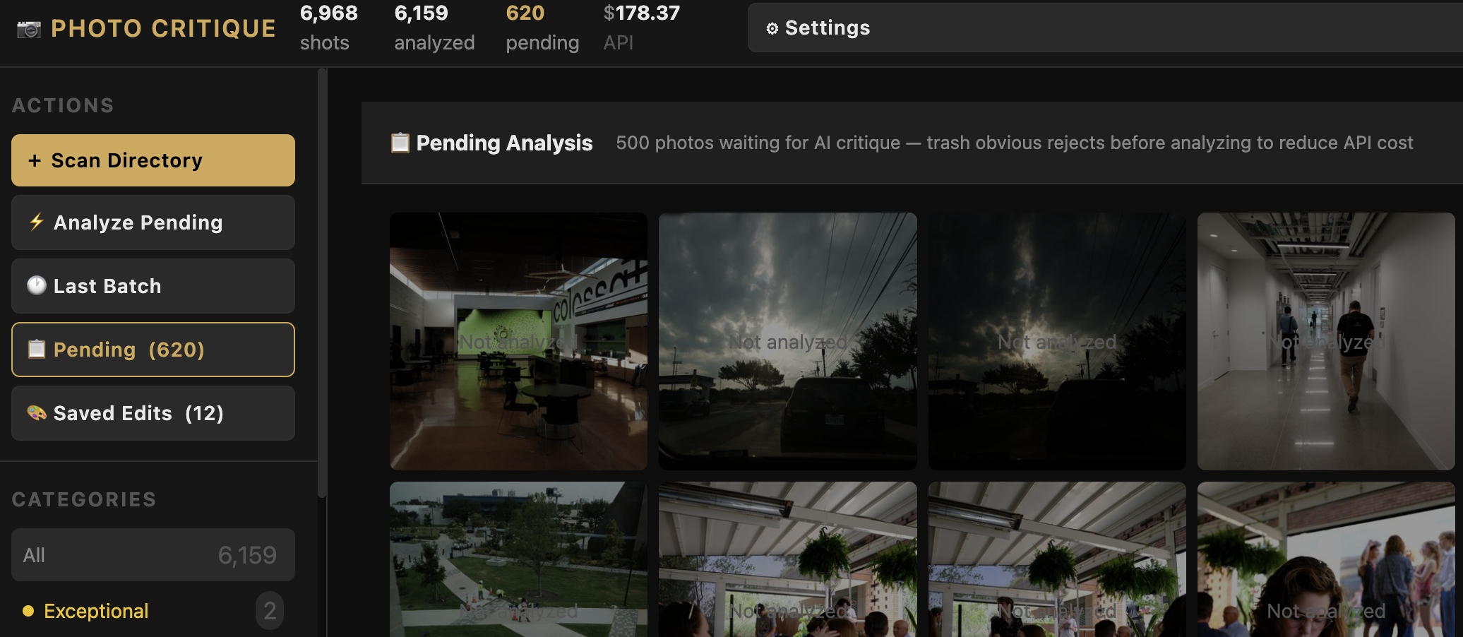Building Photo Critique: A Visual Development Timeline